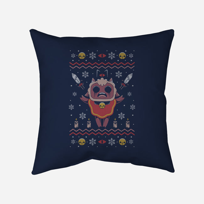 Lamb Christmas-none removable cover w insert throw pillow-Alundrart