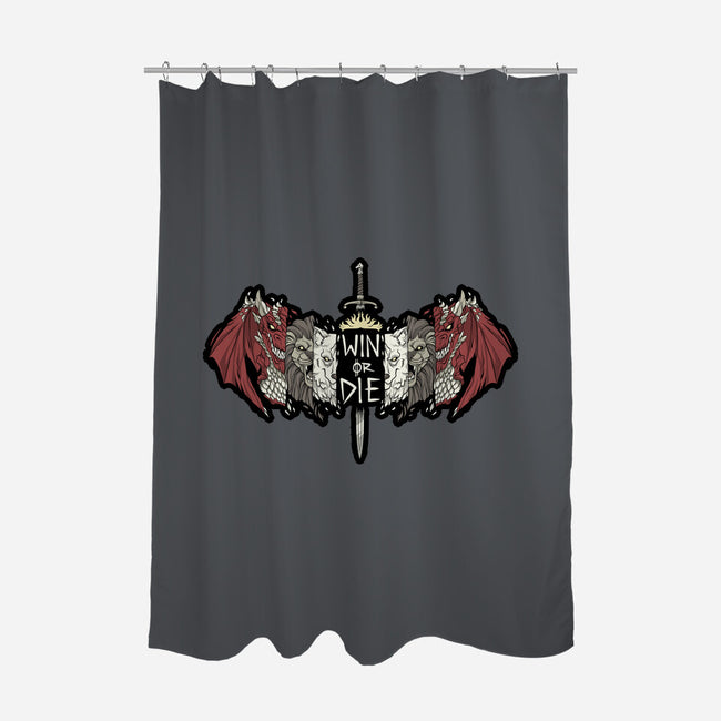 Win Or Die-none polyester shower curtain-2DFeer