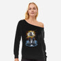 In The End Of The World-womens off shoulder sweatshirt-zascanauta