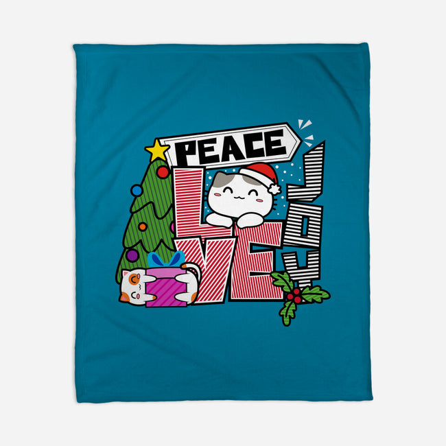 Peace Love Joy-none fleece blanket-bloomgrace28