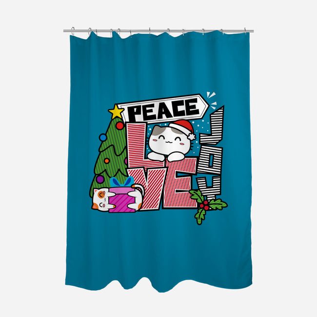 Peace Love Joy-none polyester shower curtain-bloomgrace28