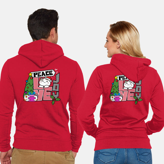 Peace Love Joy-unisex zip-up sweatshirt-bloomgrace28