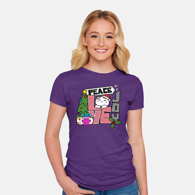 Peace Love Joy-womens fitted tee-bloomgrace28