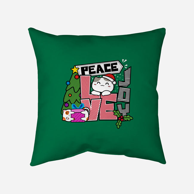 Peace Love Joy-none removable cover w insert throw pillow-bloomgrace28