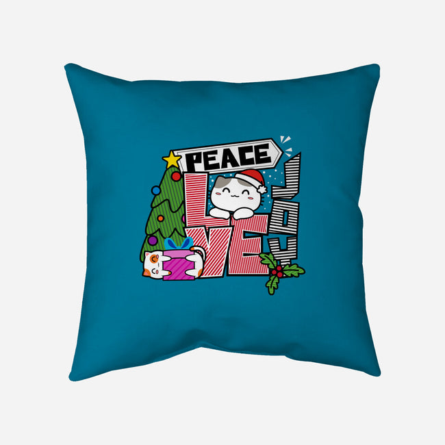Peace Love Joy-none removable cover w insert throw pillow-bloomgrace28