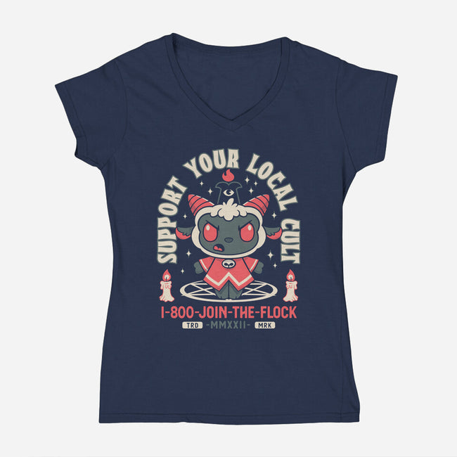 Support Your Local Cult-womens v-neck tee-Nemons