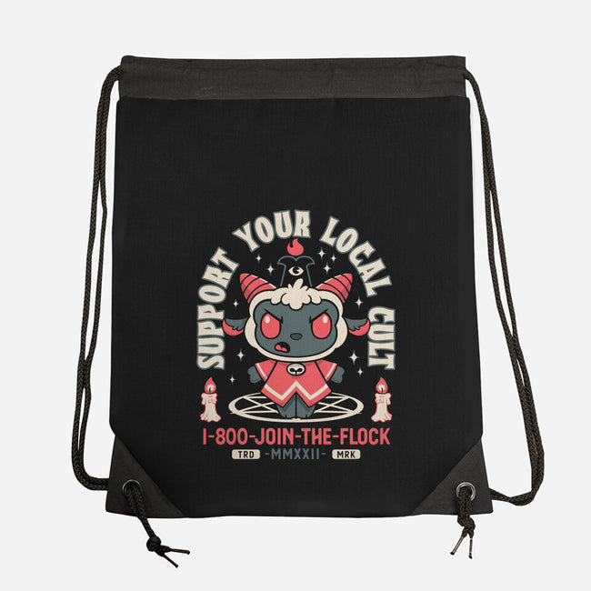 Support Your Local Cult-none drawstring bag-Nemons