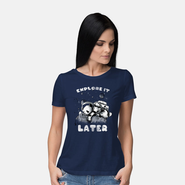 Panda Nap-womens basic tee-fanfabio