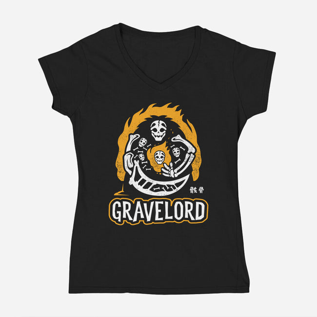 Gravelord-womens v-neck tee-Logozaste