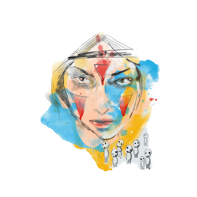 Inked Mononoke Princess-womens fitted tee-kharmazero
