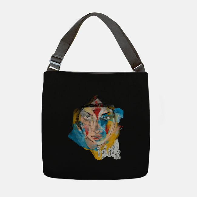 Inked Mononoke Princess-none adjustable tote bag-kharmazero