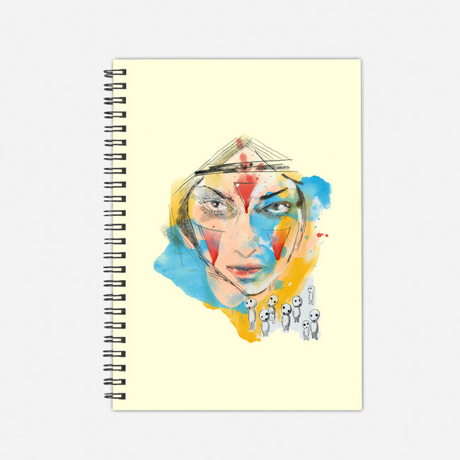 Inked Mononoke Princess-none dot grid notebook-kharmazero