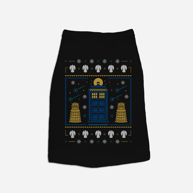 Christmas Space-dog basic pet tank-Logozaste