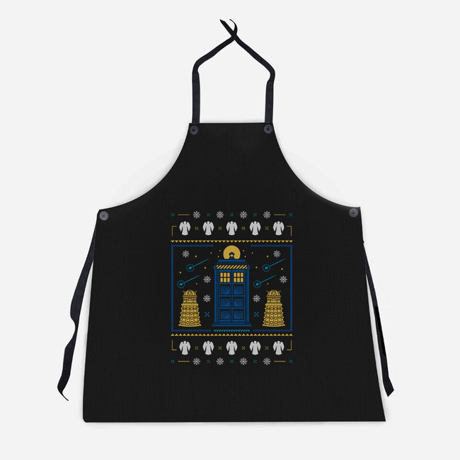 Christmas Space-unisex kitchen apron-Logozaste