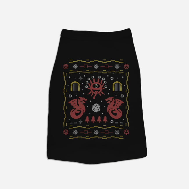 Beholder Christmas Sweater-dog basic pet tank-Logozaste