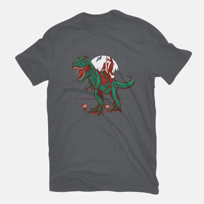 T-Rex Christmas-mens basic tee-AndreusD