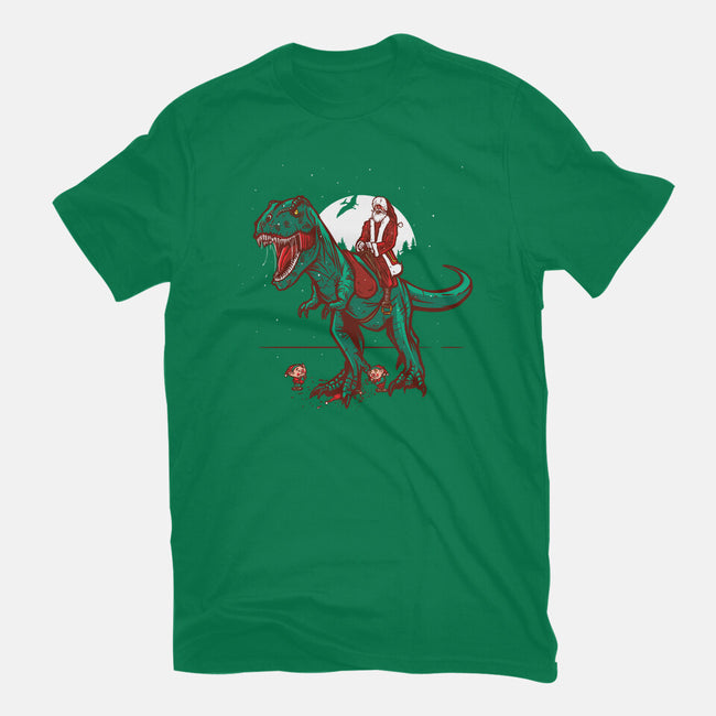 T-Rex Christmas-mens basic tee-AndreusD