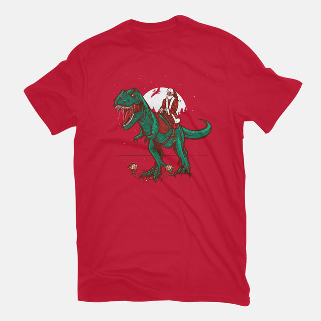 T-Rex Christmas-mens basic tee-AndreusD