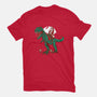 T-Rex Christmas-mens basic tee-AndreusD