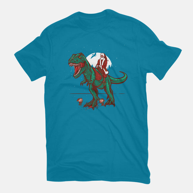 T-Rex Christmas-mens basic tee-AndreusD