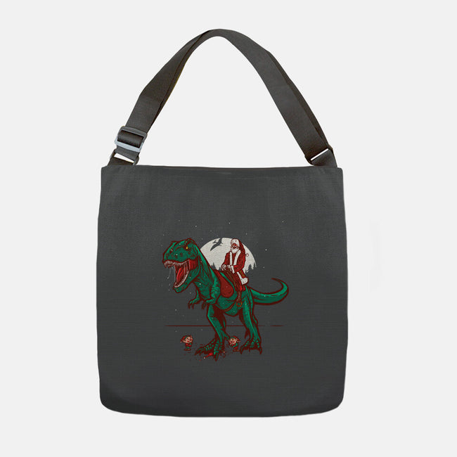 T-Rex Christmas-none adjustable tote bag-AndreusD