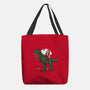 T-Rex Christmas-none basic tote bag-AndreusD