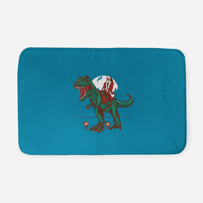 T-Rex Christmas-none memory foam bath mat-AndreusD