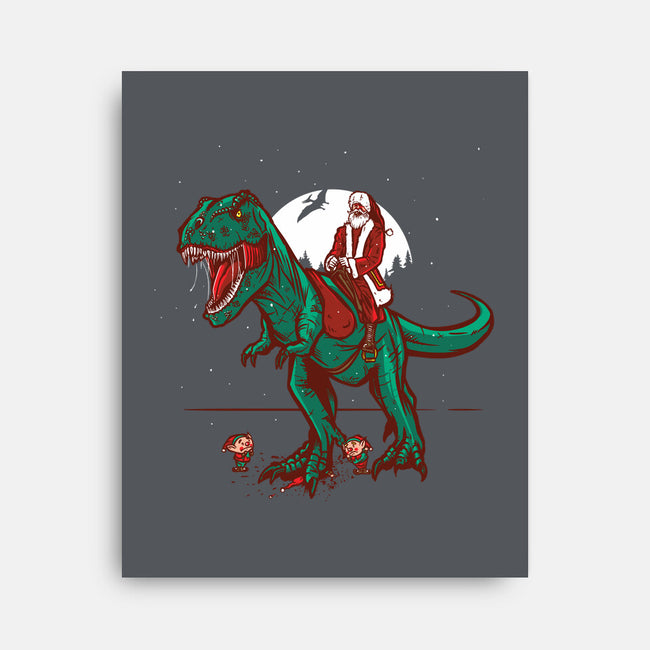 T-Rex Christmas-none stretched canvas-AndreusD