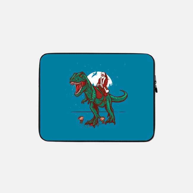 T-Rex Christmas-none zippered laptop sleeve-AndreusD