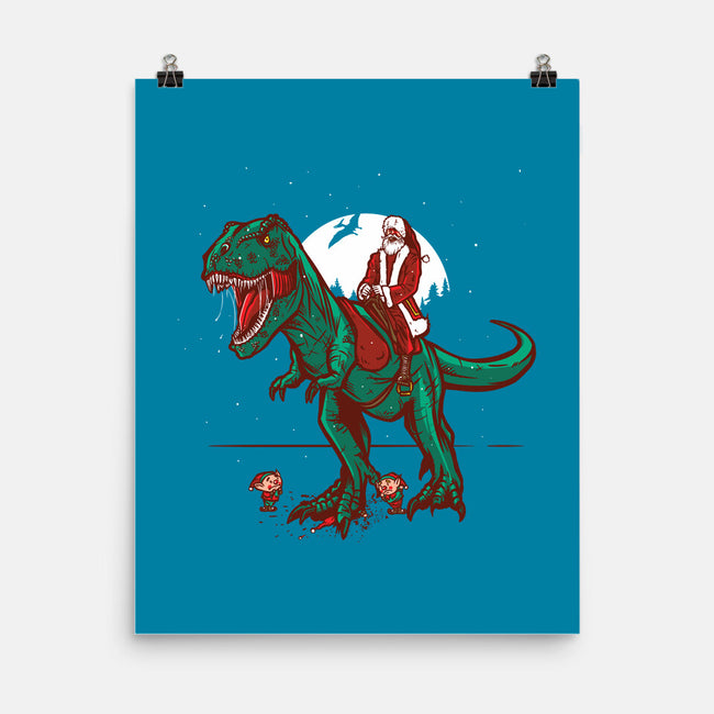 T-Rex Christmas-none matte poster-AndreusD