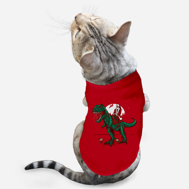 T-Rex Christmas-cat basic pet tank-AndreusD