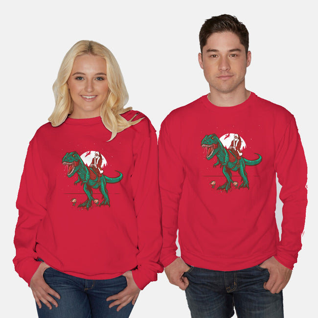 T-Rex Christmas-unisex crew neck sweatshirt-AndreusD