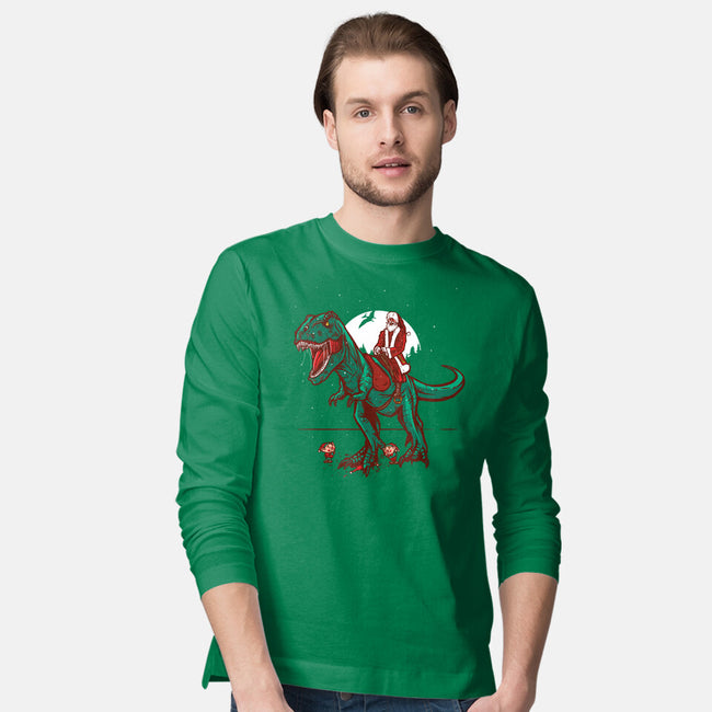 T-Rex Christmas-mens long sleeved tee-AndreusD
