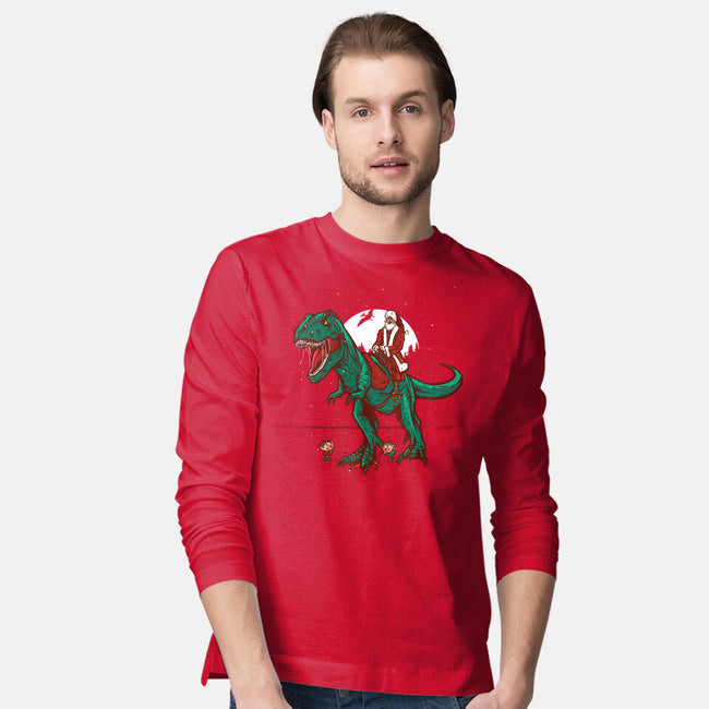 T-Rex Christmas-mens long sleeved tee-AndreusD