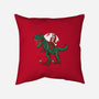 T-Rex Christmas-none removable cover w insert throw pillow-AndreusD