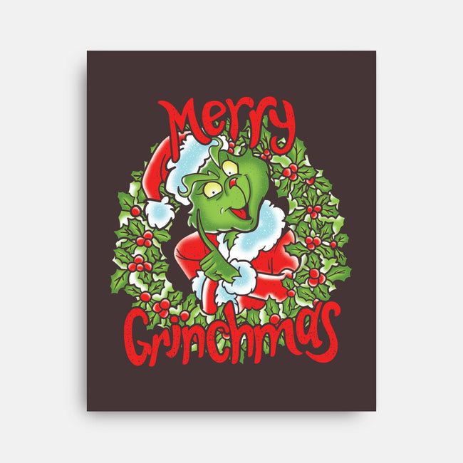 Merry Grinchmas-none stretched canvas-turborat14