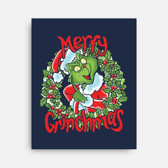Merry Grinchmas-none stretched canvas-turborat14
