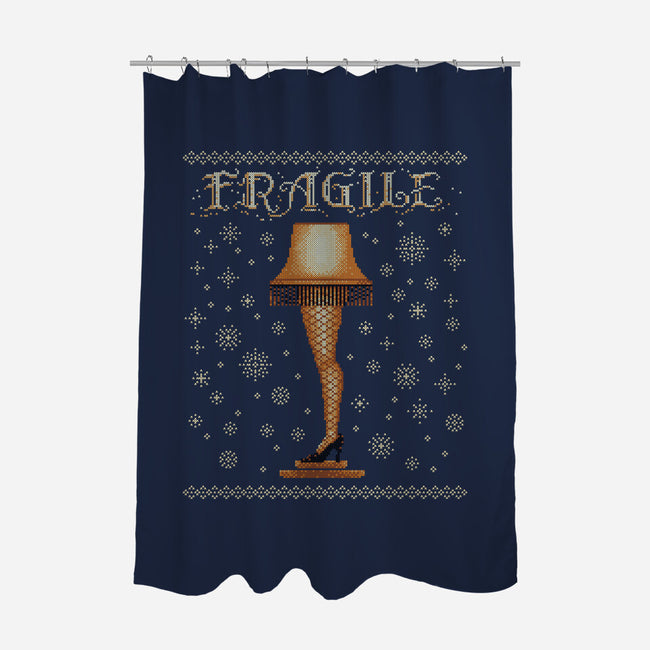 Fragile-none polyester shower curtain-kg07