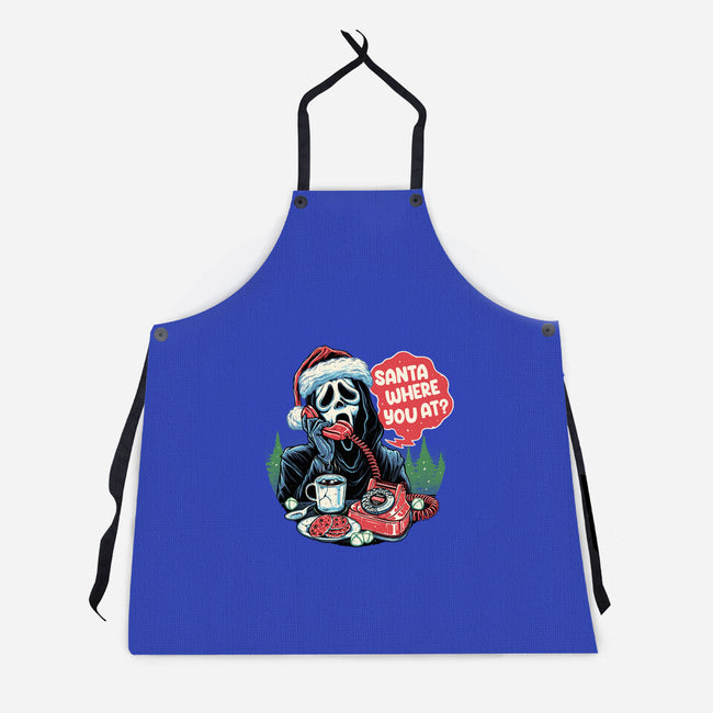 Calling Santa-unisex kitchen apron-momma_gorilla