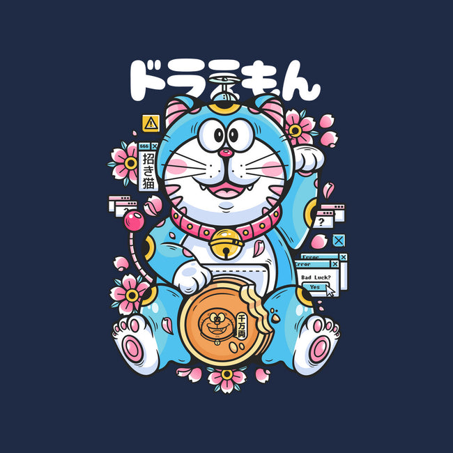 Maneki Neko Doraemon-none removable cover throw pillow-Bear Noise