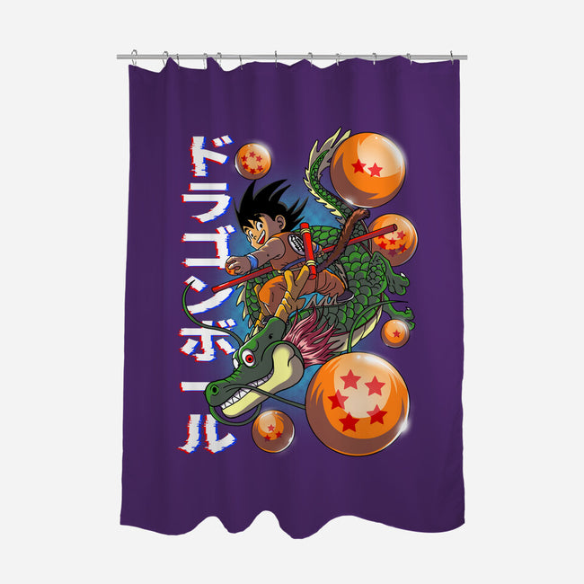 The Legend Of Goku-none polyester shower curtain-Diego Oliver