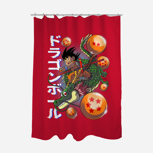 The Legend Of Goku-none polyester shower curtain-Diego Oliver