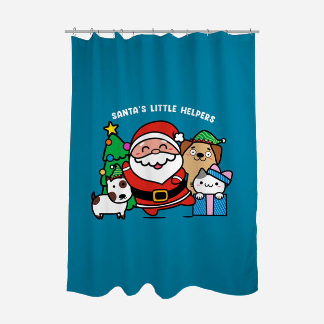 Santa's Little Helpers-none polyester shower curtain-bloomgrace28