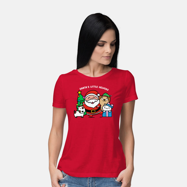 Santa's Little Helpers-womens basic tee-bloomgrace28