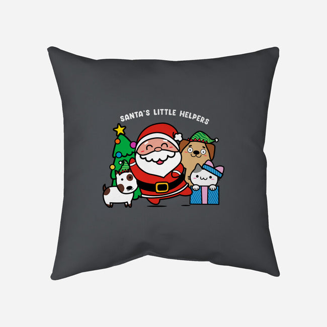 Santa's Little Helpers-none removable cover w insert throw pillow-bloomgrace28