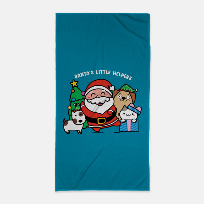 Santa's Little Helpers-none beach towel-bloomgrace28