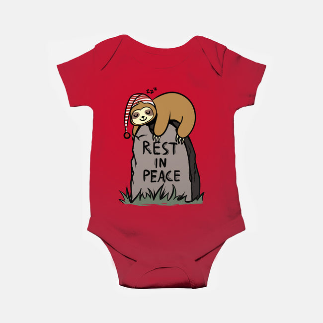 Snooze In Peace-baby basic onesie-fanfabio