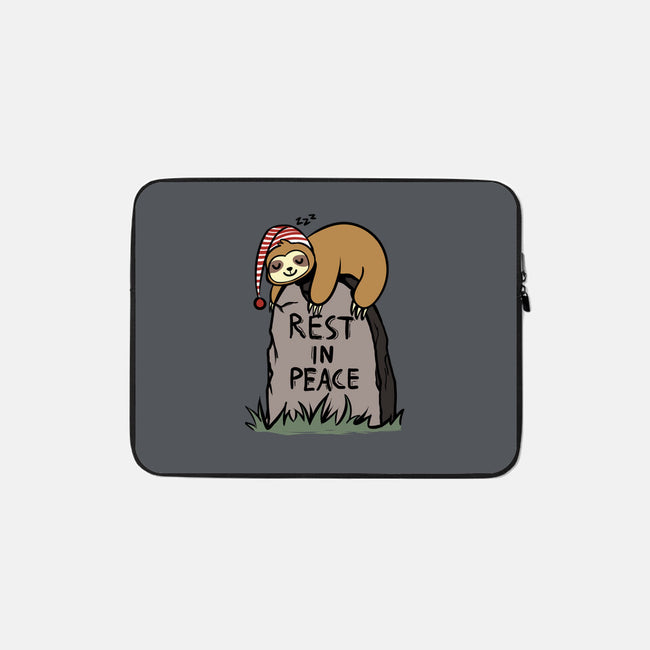 Snooze In Peace-none zippered laptop sleeve-fanfabio