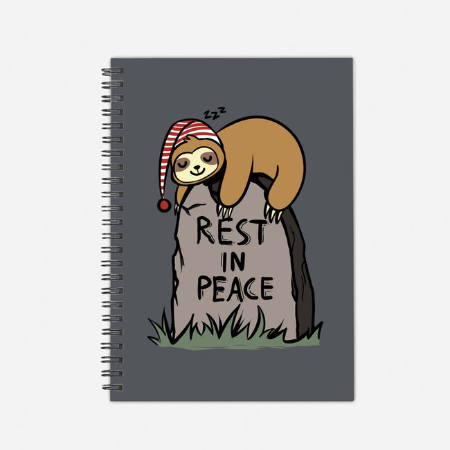 Snooze In Peace-none dot grid notebook-fanfabio