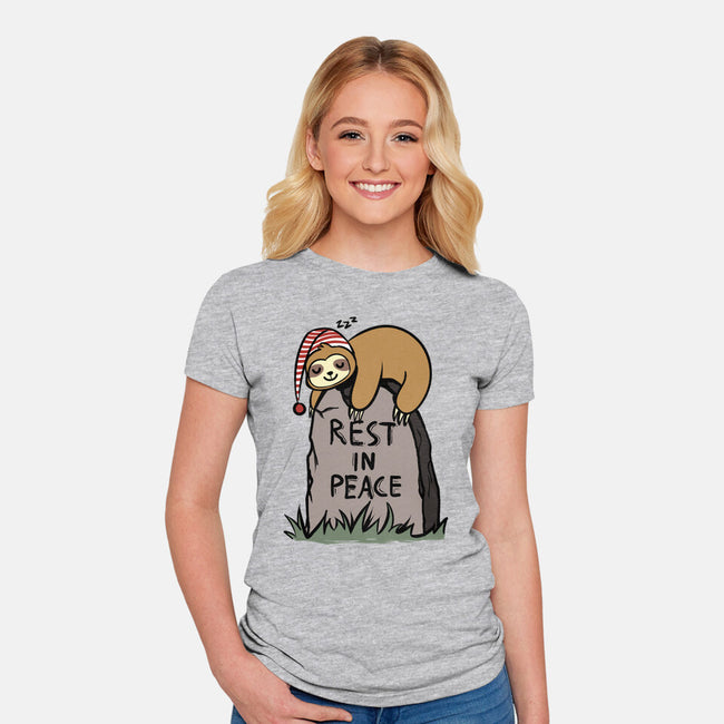 Snooze In Peace-womens fitted tee-fanfabio